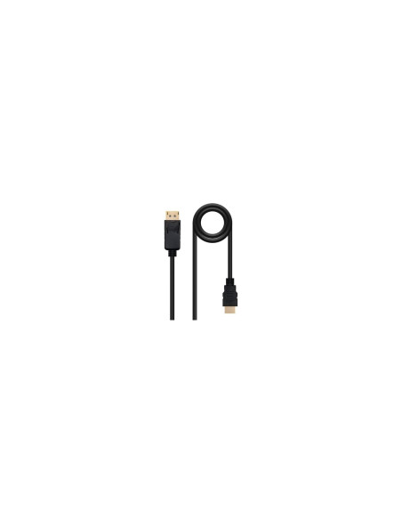 Nanocable Cable conversor DISPLAYPORT a HDMI, DP/M - HDMI/M, Negro,