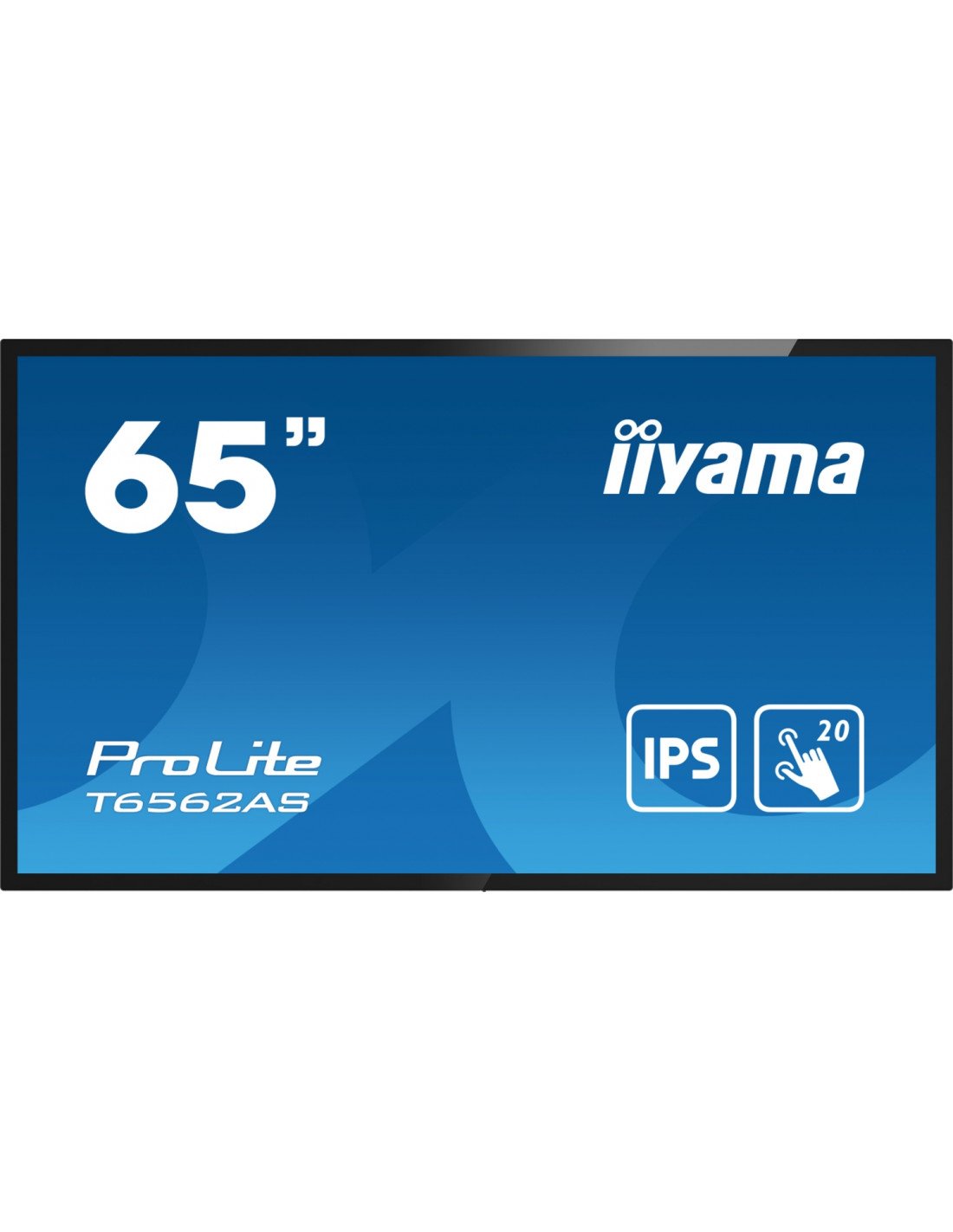 iiyama T6562AS-B1 pantalla de señalización Panel plano interactivo 163,8 cm (64.5") IPS 500 cd / m² 4K Ultra HD Negro Pantalla t