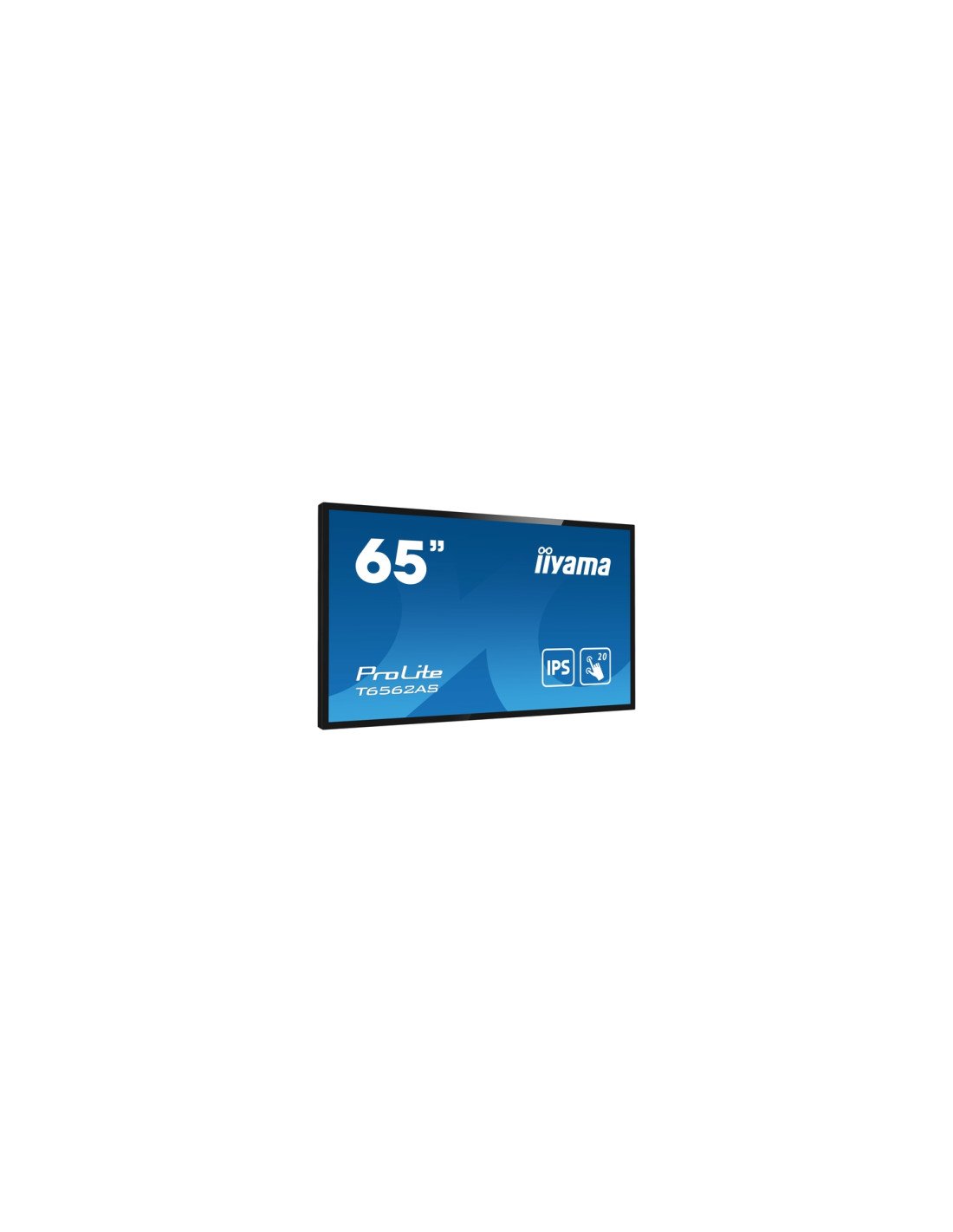 iiyama T6562AS-B1 pantalla de señalización Panel plano interactivo 163,8 cm (64.5") IPS 500 cd / m² 4K Ultra HD Negro Pantalla t