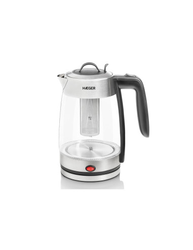 Haeger EK-22F.020A tetera eléctrica 1,8 L 2200 W Gris, Transparente