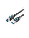 Vention Cable USB 3.0 Impresora COOBI/ USB Tipo-B Macho - USB Macho/ 3m/ Negro