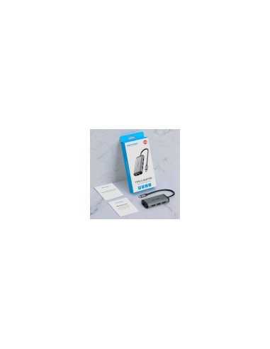 Vention Docking USB Tipo-C CNCHB/ 1xHDMI/ 3xUSB/ 1xUSB Tipo-C PD/ 1xRJ45/ Gris