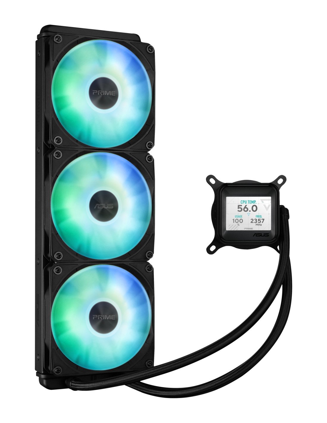 ASUS Prime LC 360 ARGB LCD Procesador Sistema de refrigeración líquida todo en uno 12 cm Negro