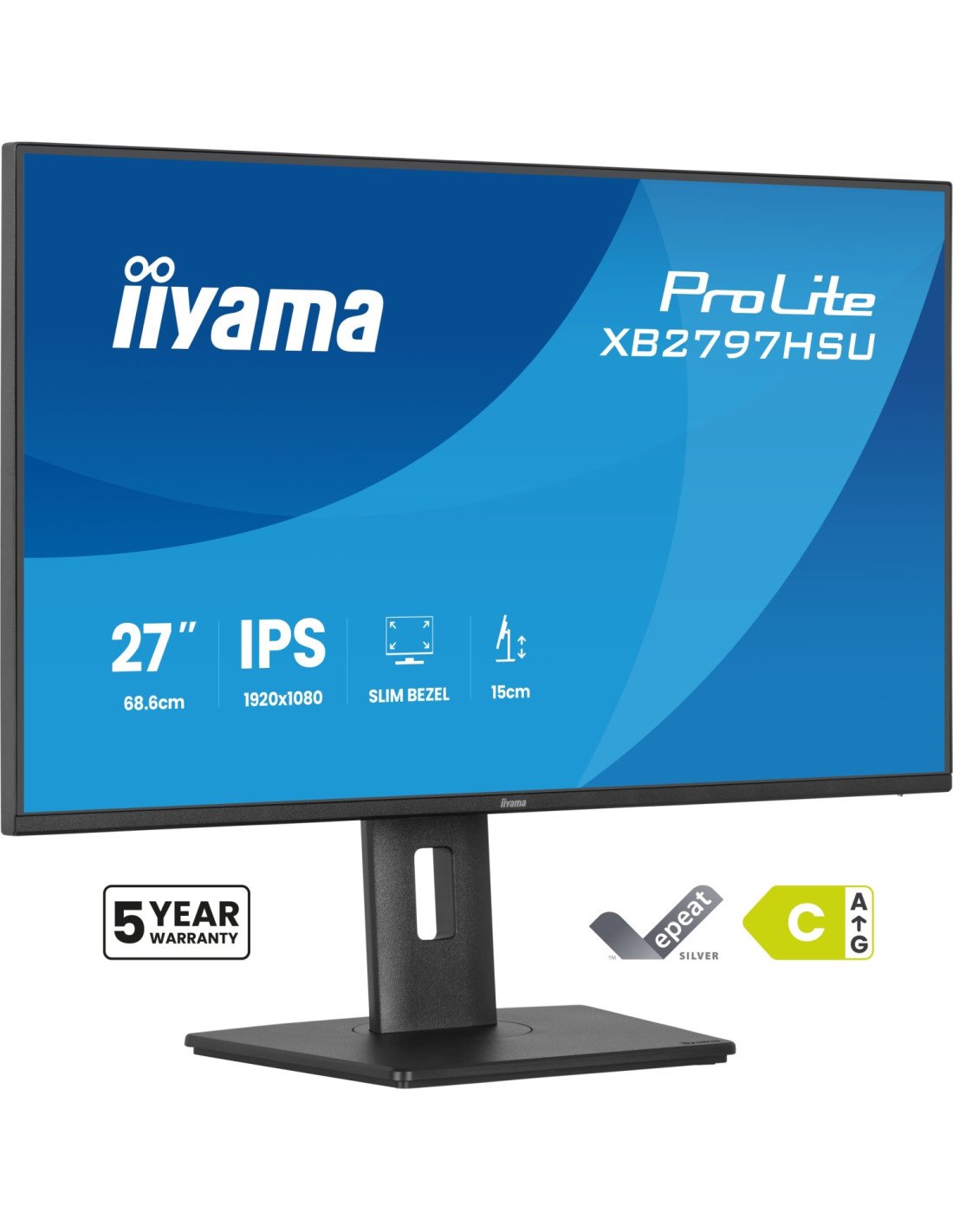 iiyama ProLite XB2797HSU-B1 pantalla para PC 68,6 cm (27") 1920 x 1080 Pixeles Full HD LED Negro