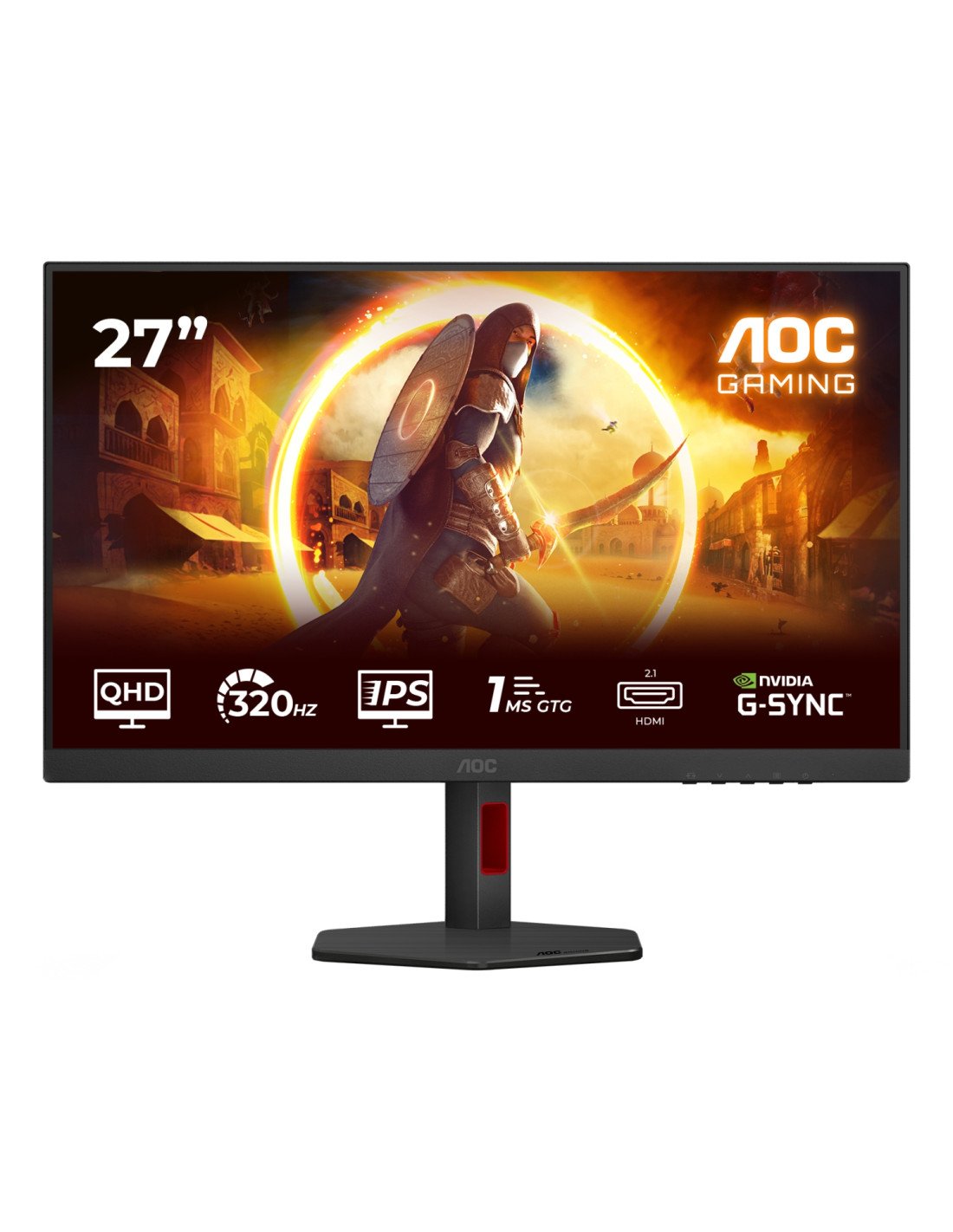AOC G4 Q27G4SRU pantalla para PC 68,6 cm (27") 2560 x 1440 Pixeles Quad HD LED Negro, Rojo
