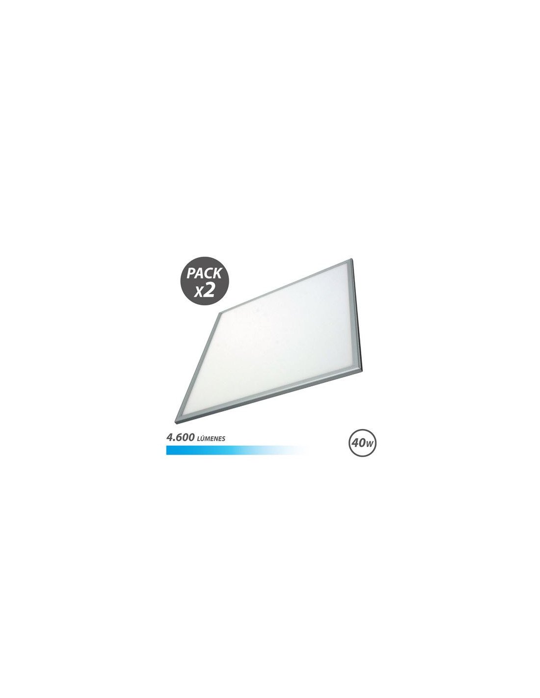 PACK 2 PANELES LED 60X60 40W 4600LM LUZ FRIA ELBAT