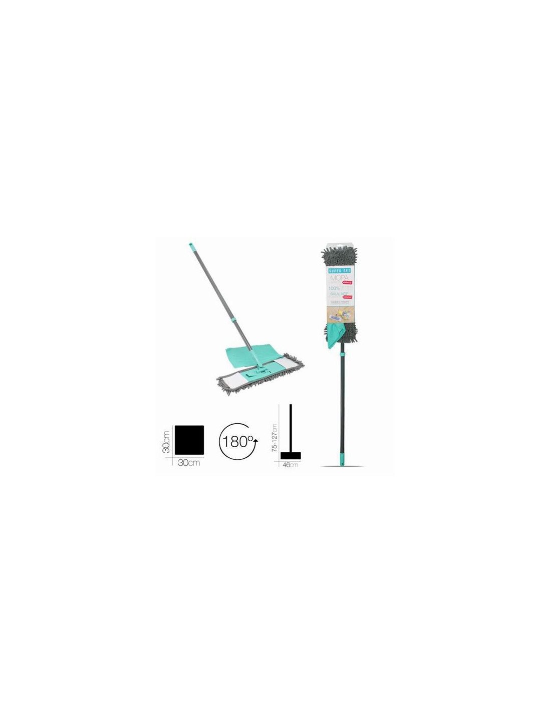 SET MOPA CON BAYETA MICROFIBRAS CON MANGO EXTENSIBLE