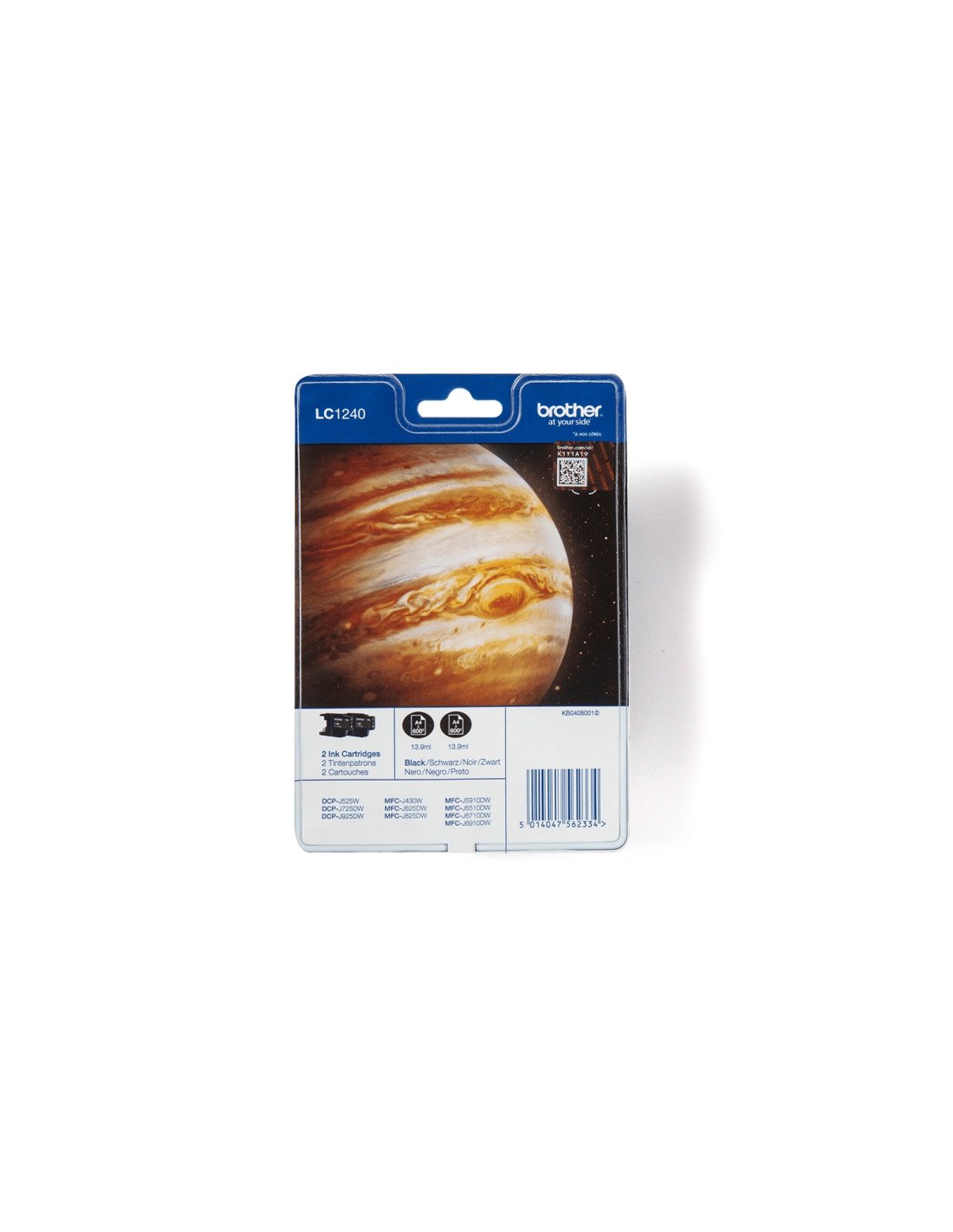 Brother LC-1240BKBP2 cartucho de tinta Original Rendimiento estándar Negro