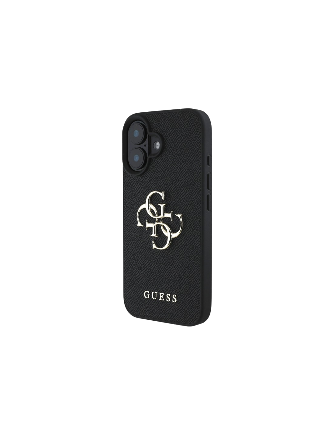 FUNDA IPHONE 16 GUESS GRAINED NEGRA