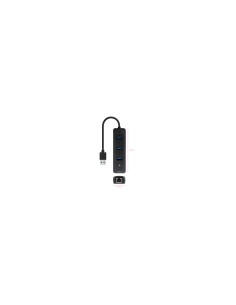 Nanocable Hub USB-A 3.0 a 3xUSB-A 3.0 + RJ45, USB-A/M- USB-A/M-RJ45/H, Negro, 15 cm 2