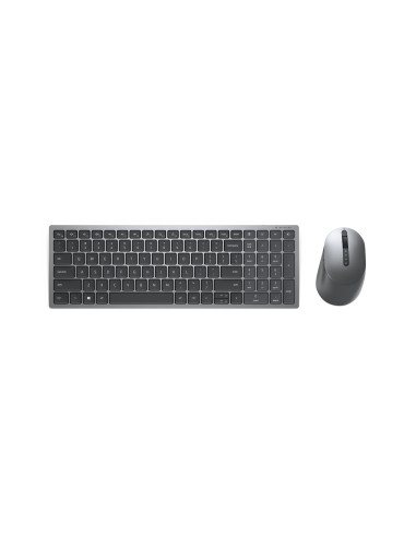 DELL KM7120W teclado Ratón incluido RF Wireless + Bluetooth QWERTY Internacional de EE.UU. Gris, Titanio
