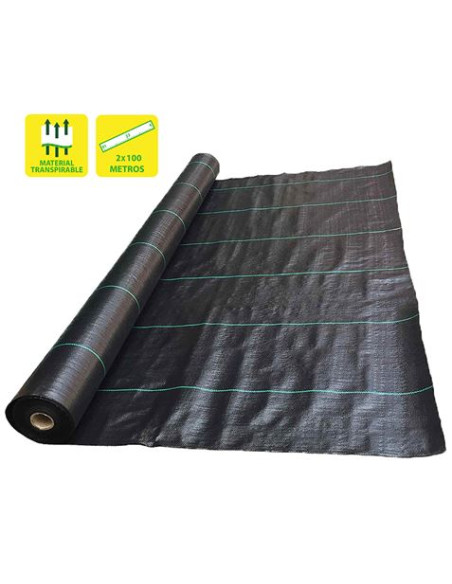 MALLA ANTIHIERBAS NEGRA 100GR 2X100M SUNGARDEN