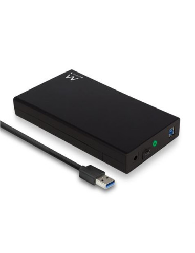 CAJA DISCO EXTERNO SATA 3.5\" USB 3.2 NEGRO EWENT