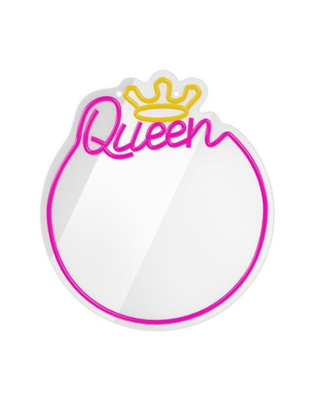 ESPEJO DECORATIVO CON NEON LED QUEEN FOREVER