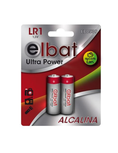 PACK 2 PCS PILAS ALCALINAS LR1 ELBAT