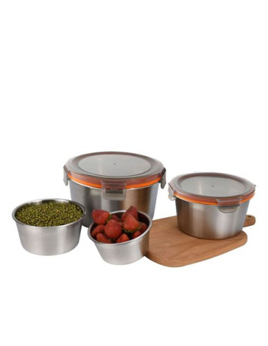 TUPPER ACERO INOXIDABLE 600ML APTO MICROONDAS QUTTIN