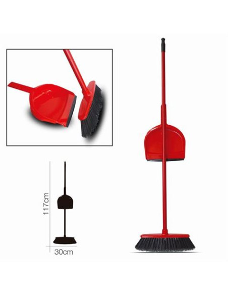 ESCOBA Y RECOGEDOR BENNY ROJO URBAN LIVING