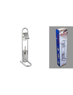 PORTARROLLO ESCOBILLERO METAL