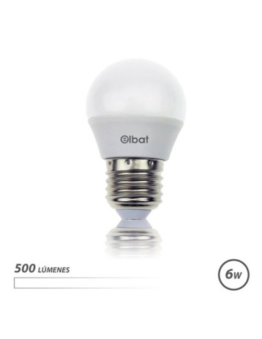 BOMBILLA LED G45 | 6W | 500LM | E27 | LUZ BLANCA | ELBAT