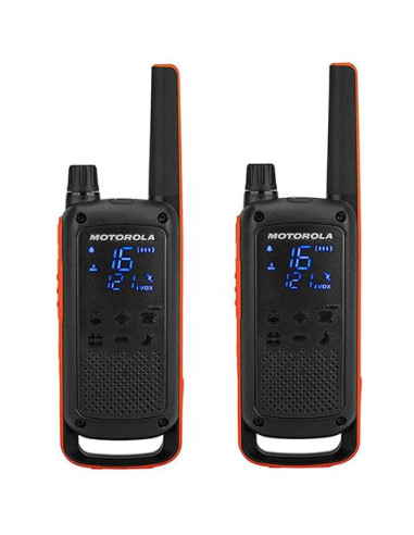 PACK 2 WALKIE-TALKIE MOTOROLA TLKR-T82 NEGRO