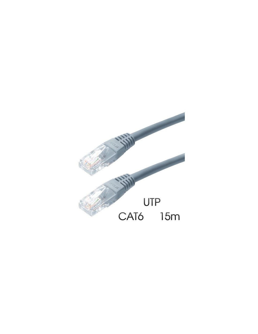 CABLE DE RED UTP CAT 6 15M GRIS CLARO CROMAD