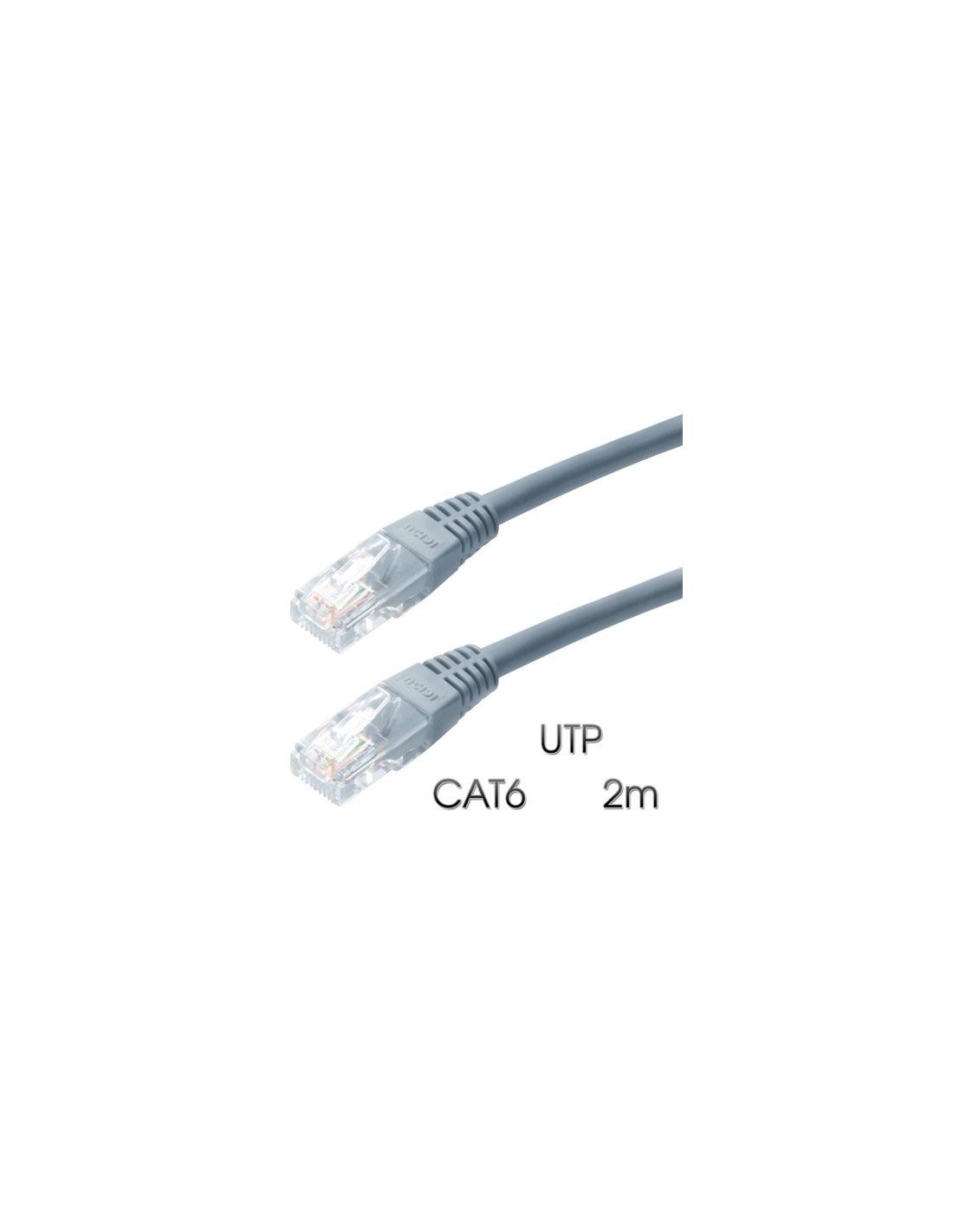 CABLE DE RED UTP CAT 6 2M GRIS CLARO CROMAD