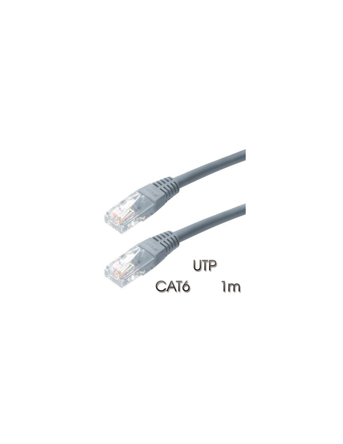 CABLE DE RED UTP CAT 6 1M GRIS CLARO CROMAD