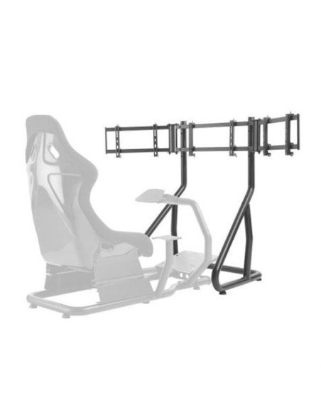 STAND PARA TRES TELEVISORES RACING SIMULATOR COCKPIT SEAT CROMAD