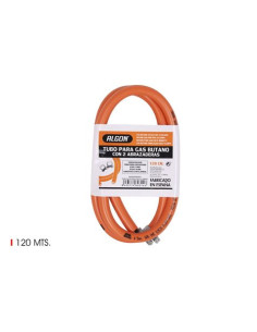 MANGUERA GAS BUTANO 120CM CON ABRAZADERA ALGON