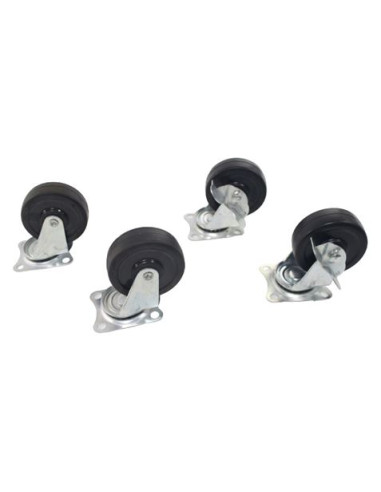 RUEDA GOMA GIRATORIA 75MM, 50KG SAURIUM