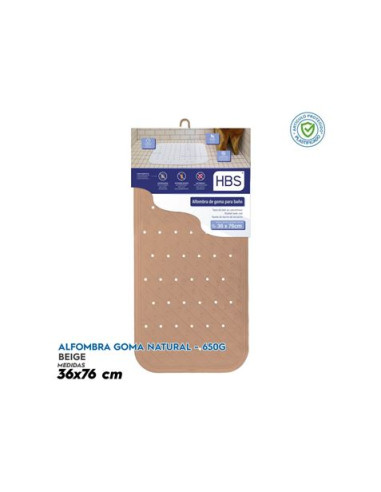 ALFOMBRA GOMA NATURAL - 650G BEIGE HBS