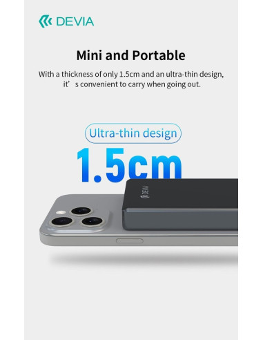 POWERBANK BATERIA EXTERNA CON MAGSAFE 10.000MAH PD20W DEVIA