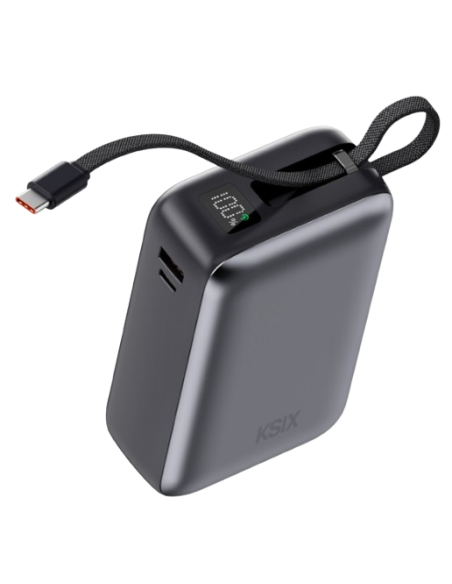 POWERBANK BATERÍA EXTERNA KSIX 30.000MAH CON CABLE TIPO C INTEGRADO 65W