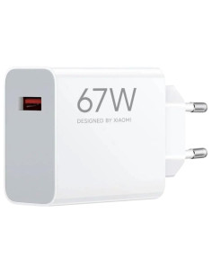 Cargador USB-A 67W Xiaomi 67W Hyper Charge Blanco (BHR07SK)