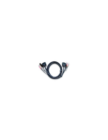 ATEN Cable KVM DVI-D USB single link de 1,8 m