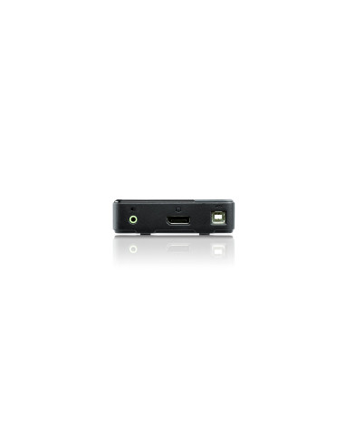 kvm Aten desktop 2 puertos usb 4k displayport 1.2 switch cables incluidos negro CS782DP-AT