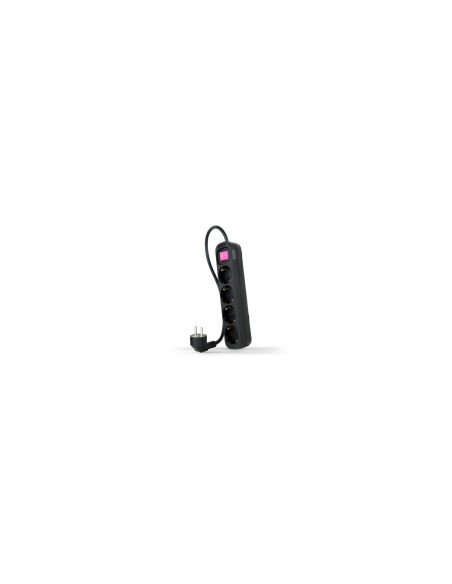 Nanocable Regleta de enchufes de 4 tomas con interruptor, 1.4 metros