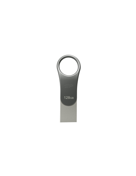 Silicon Power Mobile C80 unidad flash USB 128 GB USB Type-A / USB Type-C 3.2 Gen 1 (3.1 Gen 1) Titanio
