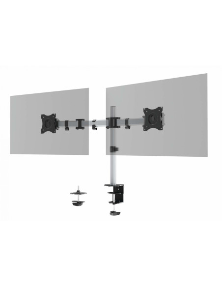Durable 509523 soporte para monitor 68,6 cm (27") Plata Pared