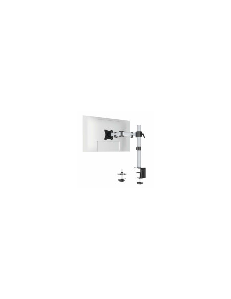 Durable 509423 soporte para monitor 68,6 cm (27") Plata Pared