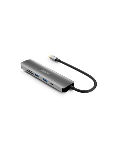 Urban Factory MHC45UF base para portátil y replicador de puertos Alámbrico USB 3.2 Gen 1 (3.1 Gen 1) Type-C Gris