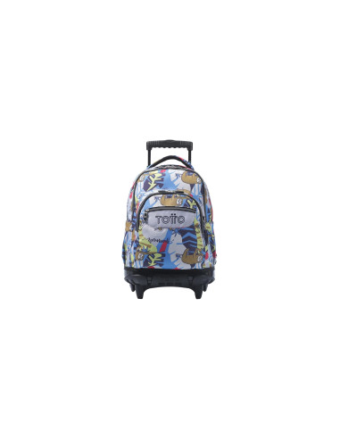 Totto Mochila Escolar con ruedas Renglones Lazel