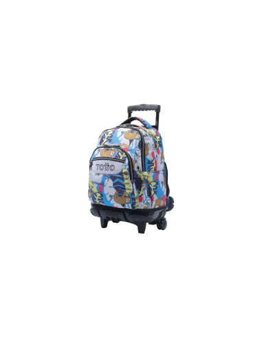 Totto Mochila Escolar con ruedas Renglones Lazel