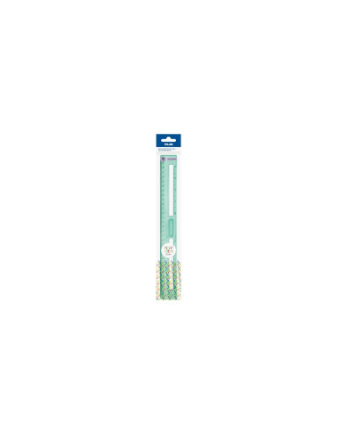 Milan Regla 30 cm transparente serie New Look, verde