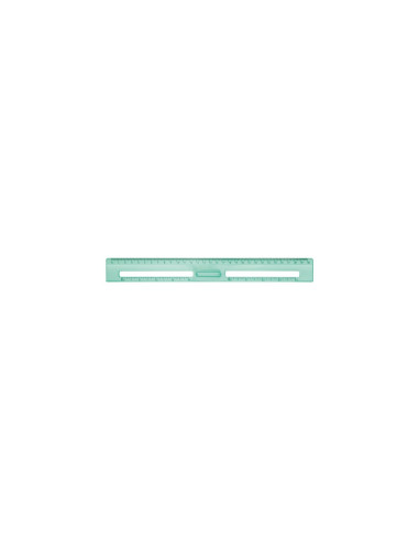 Milan Regla 30 cm transparente serie New Look, verde