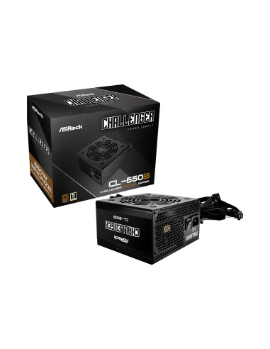 Asrock Challenger CL-650B unidad de fuente de alimentación 650 W 20+4 pin ATX ATX Negro