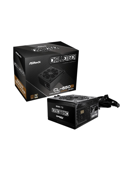 Asrock Challenger CL-650B unidad de fuente de alimentación 650 W 20+4 pin ATX ATX Negro