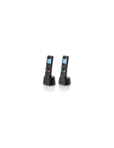 Motorola DOT202 Twin Teléfono DECT Identificador de llamadas Negro 2
