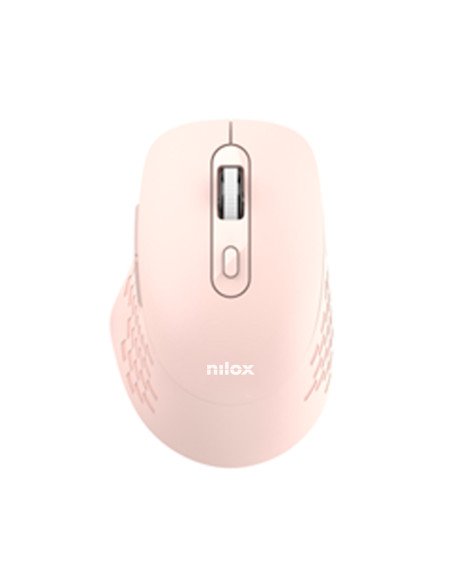 Nilox RATON DUAL WIRELESS 1600 DPI ROSA ratón Oficina Bluetooth + USB Type-A Óptico