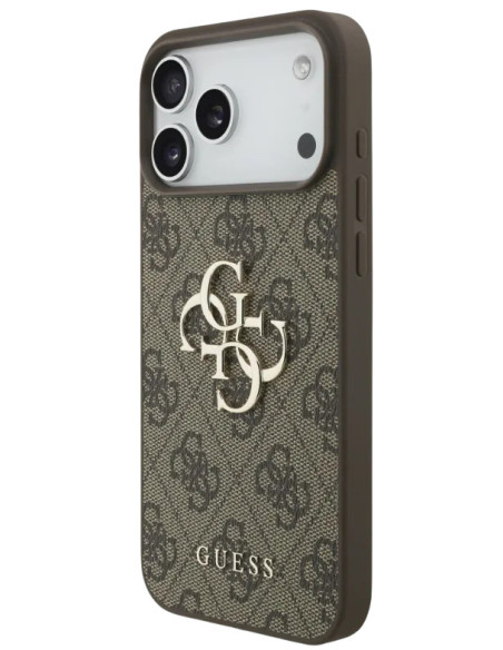 CARCASA GUESS IPHONE 17 PRO MARRON CON LOGO